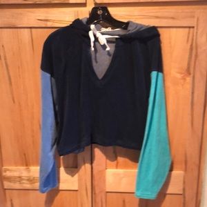 Electric and Rose terry cropped top